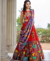 PC 439 Cotton With Kalamkari Print Lehenga With Choli Dupatta  Suppliers In India